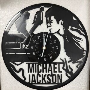 New Black Michael Jackson Vinyl Wall Clock